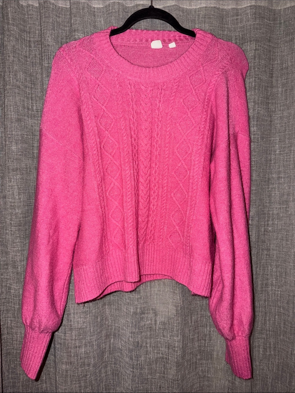 GAP Pink Cable Knit Sweater Size M